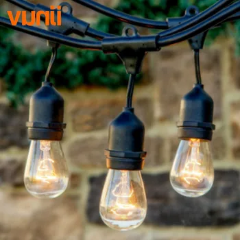 

VDE 10M E27/S14 Led Bulbs Waterproof String Light UL Listd IP65 Commercial Quality Holiday String Light Perfect for Outdoor