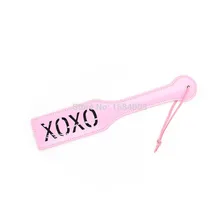 Adult Game Pink PU Leather Spanking Slapper Fancy Slapper Fantastic Design Paddle Sex Toys For Her