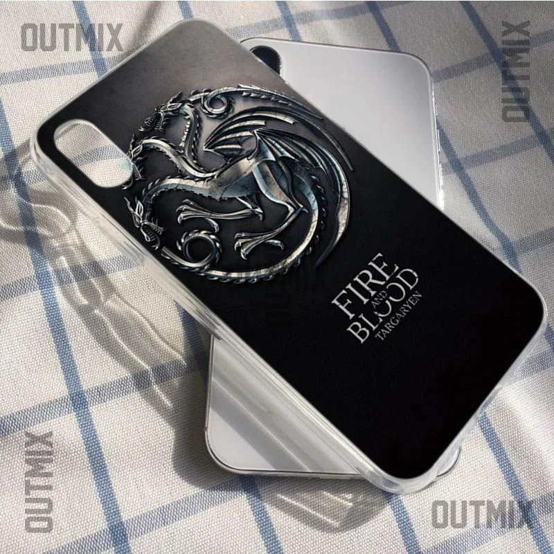 

Game of Thrones For iphone XS Transparent edge Soft silicone Cover case coque iphone 8 plus 7 8 XR 6 6S