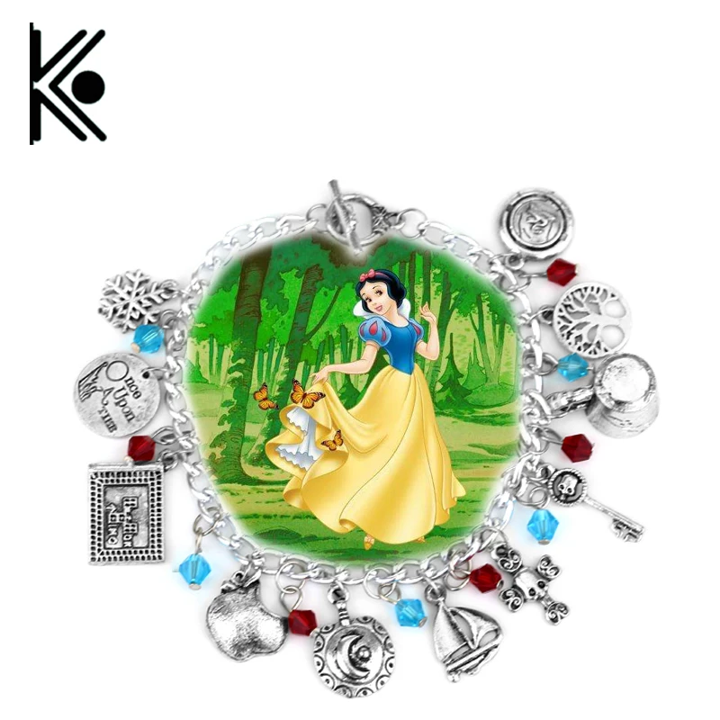 Удивительная Once upon a time Сказка Шарм браслет Emma Лебедь Rumbelle Регина Белоснежка Браслеты