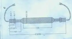 Высокая Давление ртутная лампа УФ-лампы 2kw 230 мм