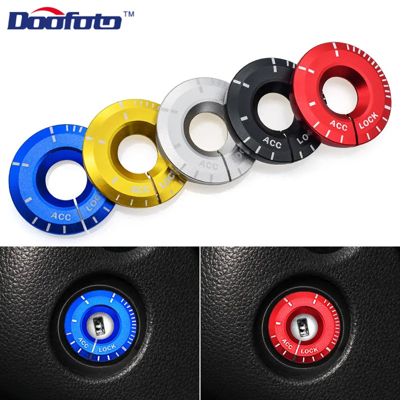

Doofoto Car Styling Red Black Auto Button Key Rings Case For Volkswagen Tiguan Passat Golf For Seat For Skoda Octavia Decoration