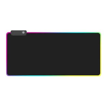 

Luminous Gaming Mouse Pad Color Large Flashing Usb Led Expansion Keyboard Pu Anti-Slip Mat Black Rubber + Cloth