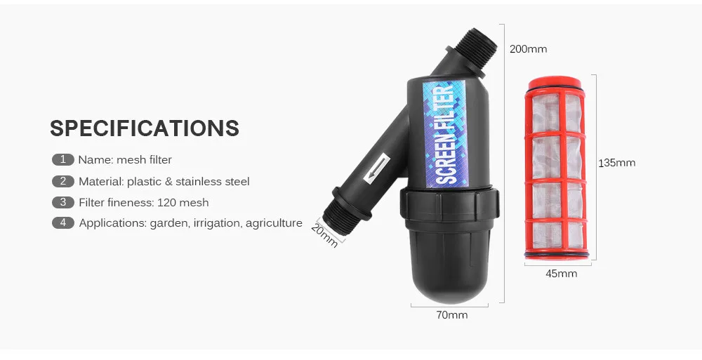 1 Pc Garden Watering Metal Net Filter Screen Sprayer 3 4 Inch 120 Mesh Gardening Drip Irrigation Fountain Tools Hot sale2