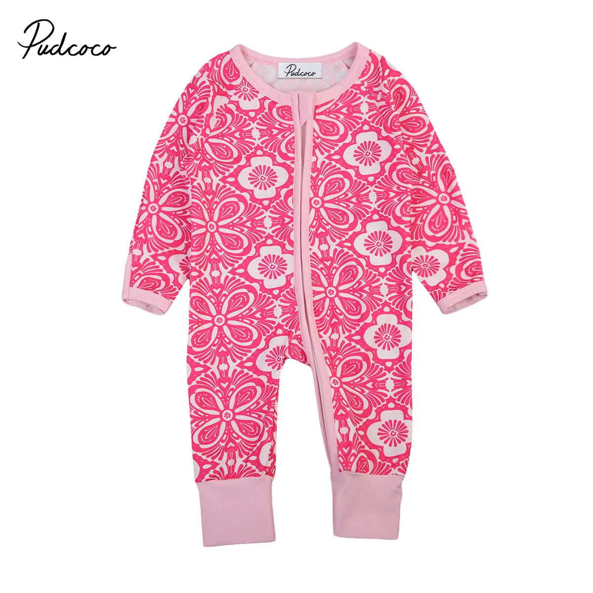 baby girl romper Autumn Newborn Baby Girls Long Sleeve red floral