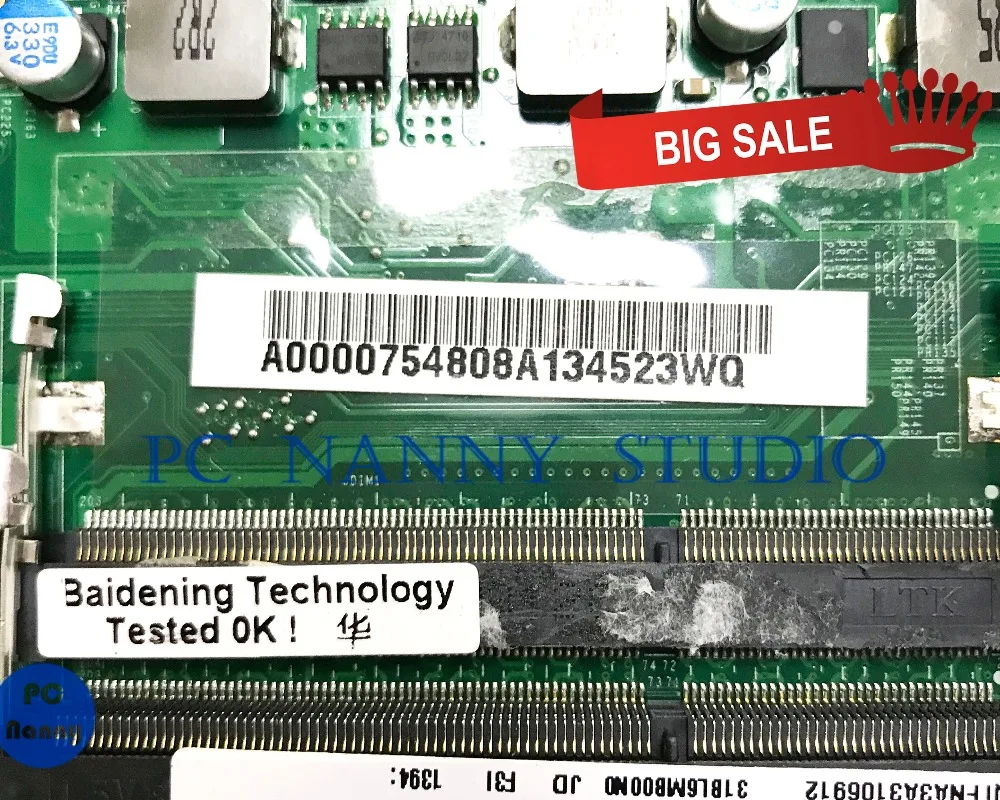  PC NANNY For TOSHIBA SATELLITE L655-S5099 L655 Laptop Motherboard A000075480 HM55 GMA HD DDR3 DA0BL