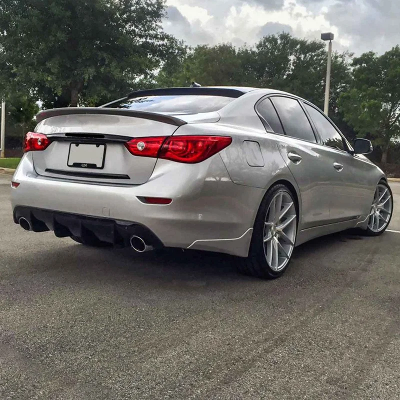 Летучая мышь-Стайлинг 3 K спойлер из углеволокна для Infiniti Q50 Q50S V37 4DR Седан задний багажник сплиттерная губа крыло- США