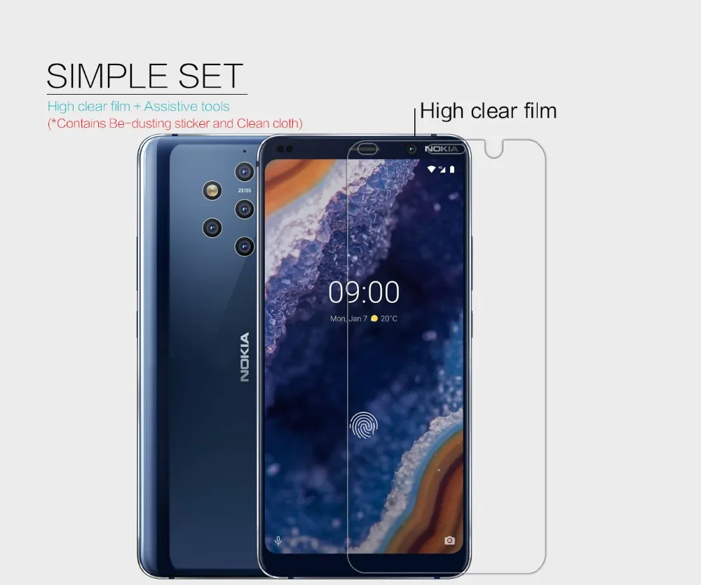 Nokia 9 PureView Screen protector NILLKIN super clear lcd Protective Film & Matte Screen Protection for Nokia 9 PureView Nokia 9 PureView Screen protector NILLKIN super clear lcd Protective Film & Matte Screen Protection for Nokia 9 PureView