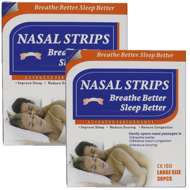 300pcs=10boxes (66x19mm) Top Quality Nasal Strips Anti Snore Strips