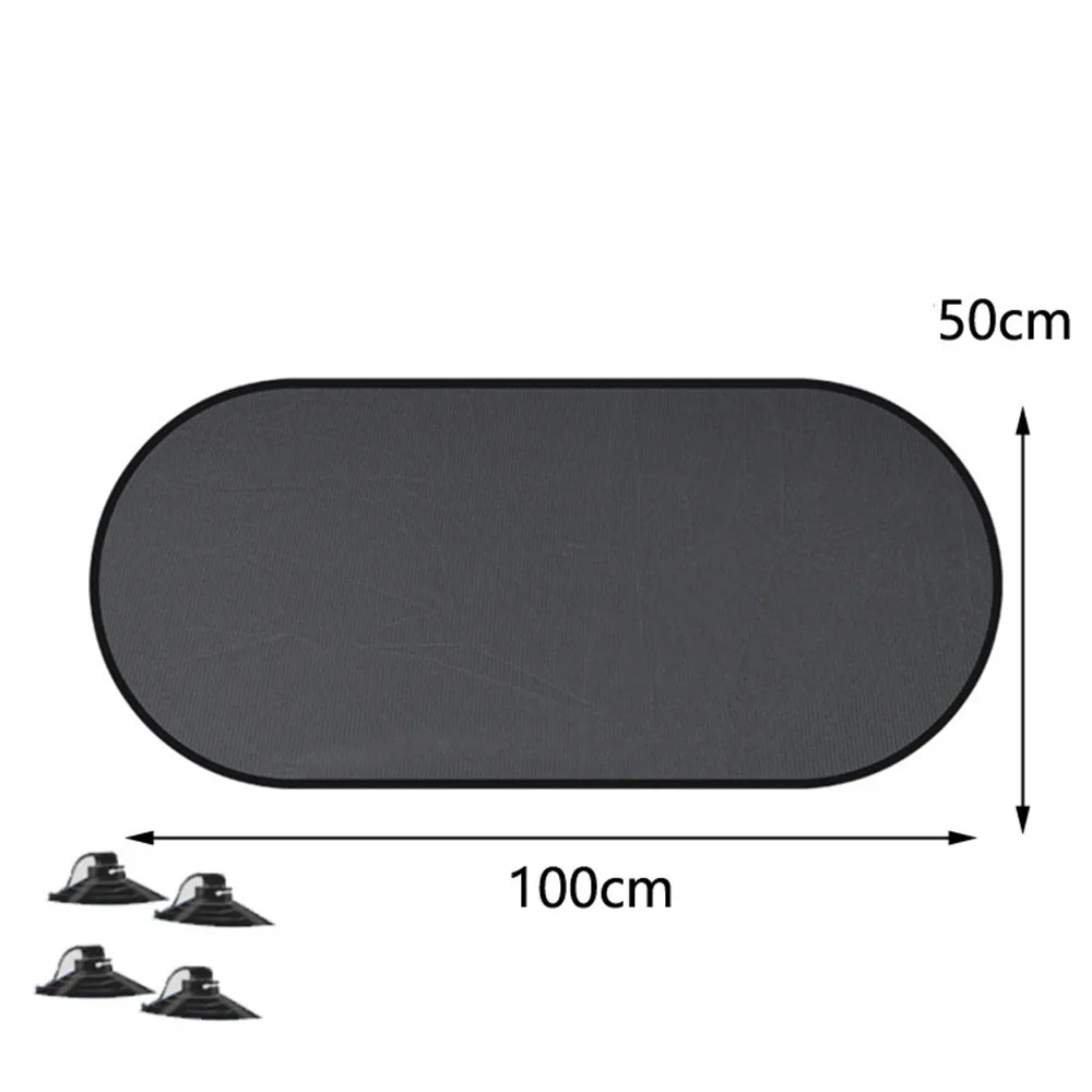 Car Sunshade 1Pcs Car Rear Window Windshield Sun Shade Cover Block Static Cling Visor Shield 100x50cm 3.0