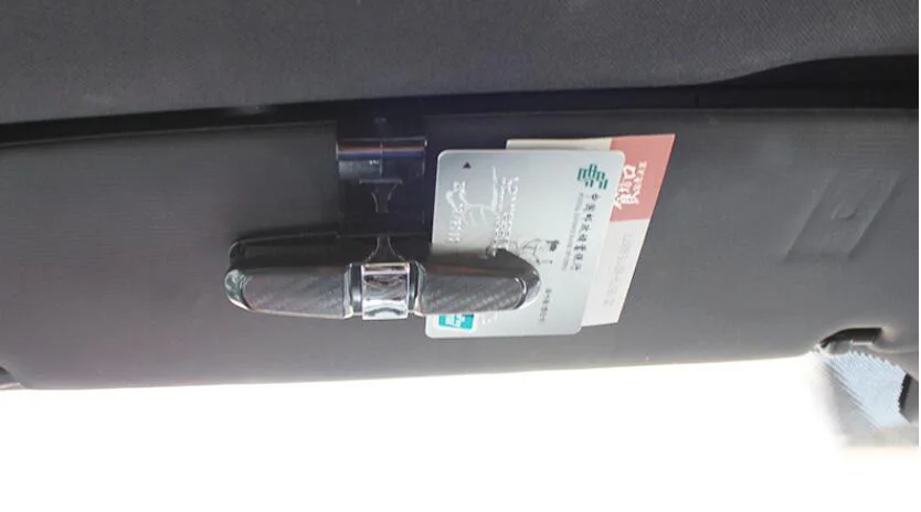Универсальный автомобильный солнцезащитный козырек Солнцезащитные очки билет бизнес зажим для карточки Портативные автомобильные футляры для очков ABS держатель ручки для карточек