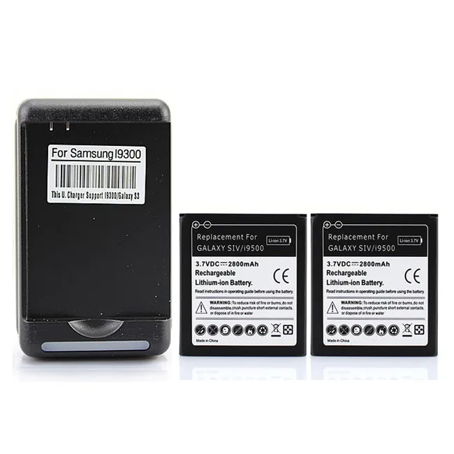 2x2800 мАч Сменный аккумулятор для Sasmung Galaxy S4 i 9500 + настенное зарядное устройство