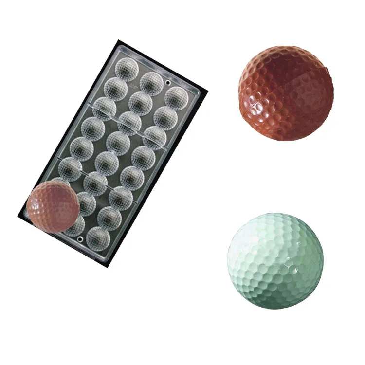 Golf Ball sports Polycarbonate Chocolate Mould PC Mold Sugarcraft Suger