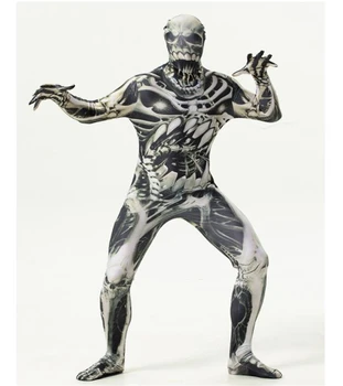 

Cos Zombie Skull Ghost Festival Print Deformation All-inclusive Tights Adult Funny Game Holiday Game Cosplay Jumpsuit