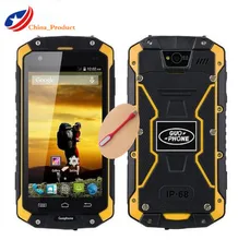 D’origine Guophone V9 IP68 4.5 “robuste Étanche 4000 mAH MTK6572 Android 4.4 IPS 8 GB ROM 1 GB RAM 3G mobile Téléphone Avec Cadeau