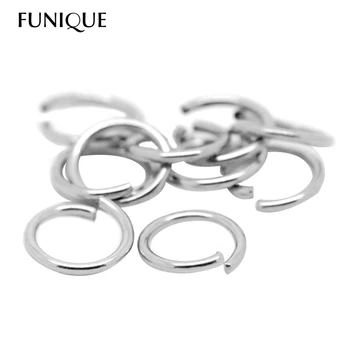

FUNIQUE 1000PCs Silver Tone Stainless Steel Open Jump Rings 6mm x 0.7mm Findings For Jewelry Making Accessories