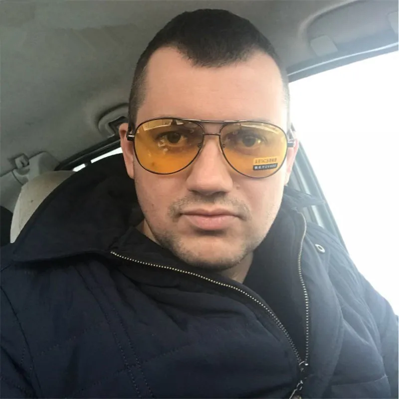 Мужские Солнцезащитные очки-хамелеон с ночным видением поляризационные