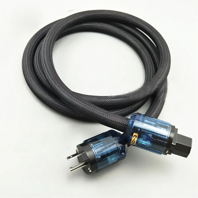 1Pcs 4N OFC Copper Hifi Audio US Power cord cable hifi AC Power cable