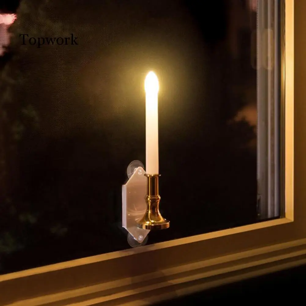

2Pcs Solar Power LED Candle Light Rechargeable Batteries Waterproof Wall Lamp Home Decor Lights Outdoor Window Led Night Light