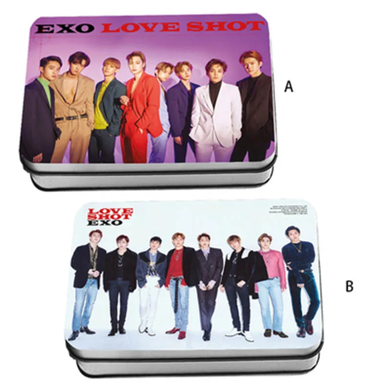 

Kpop 2019 Fashion Fan Gift PhotocardLomo Photo Card Small Card With Metal Box 40 Sticks / Set
