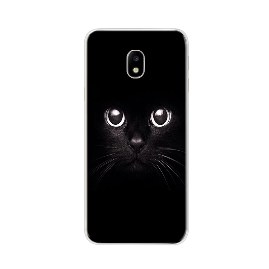 Чехол на заднюю панель для Samsung Galaxy J7 J730, чехол для телефона для Samsung Galaxy J7 Pro J 7, чехол с милым рисунком - Цвет: Флуоресцентный желтый