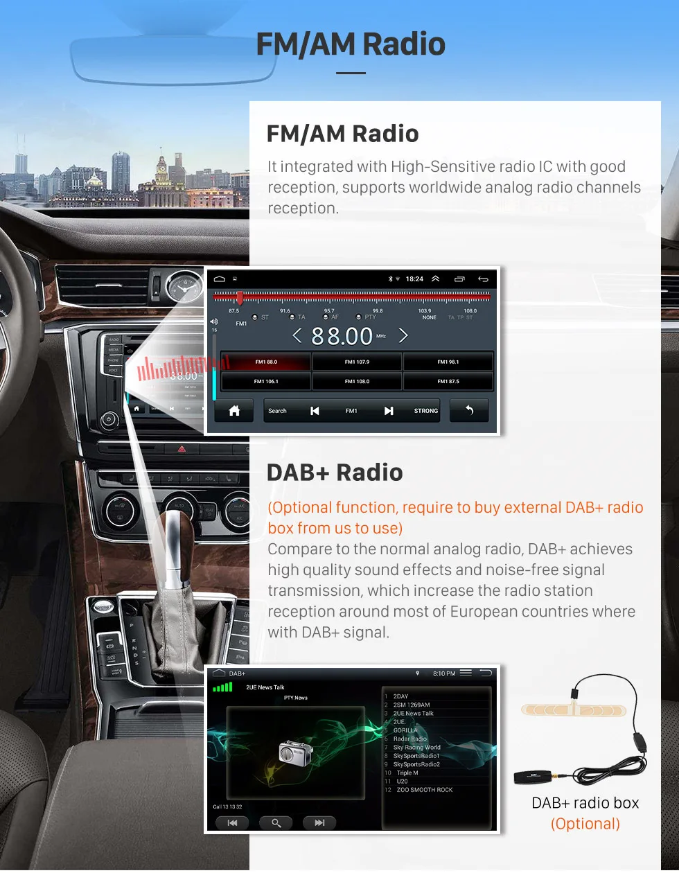 2 Din Android 8,1 2G ram 32G rom автомобильное радио gps 2.5D Сенсорное головное устройство для VW Volkswagen SEAT LEON CUPRA Skoda Passat b5 b6 CC