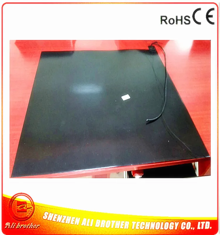 

800*850*1.5mm 3D Printer Heating Pad Black silicone rubber heater 220v 2400w 100k thermistor 800mm lead from long side