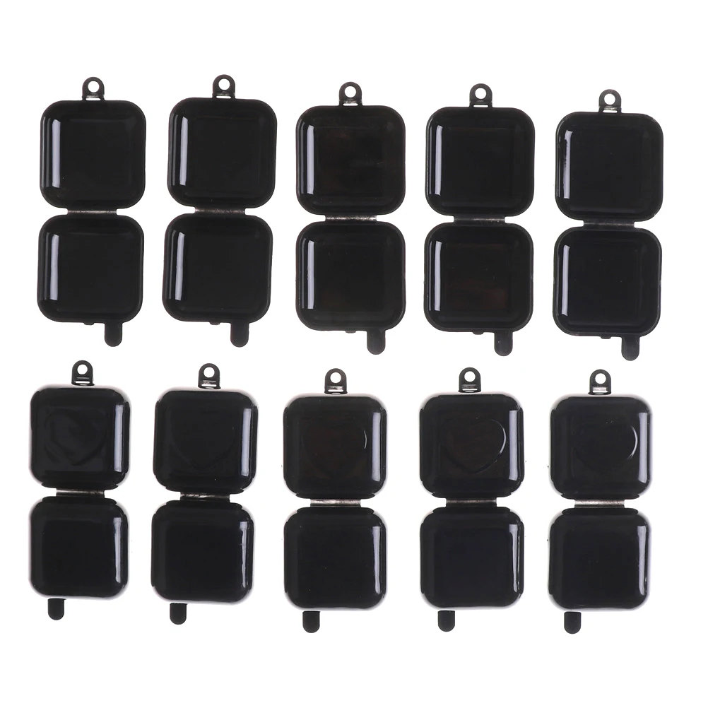 10pcs Earplug Container Earplug Case Box Plastic Black Portable Earplug