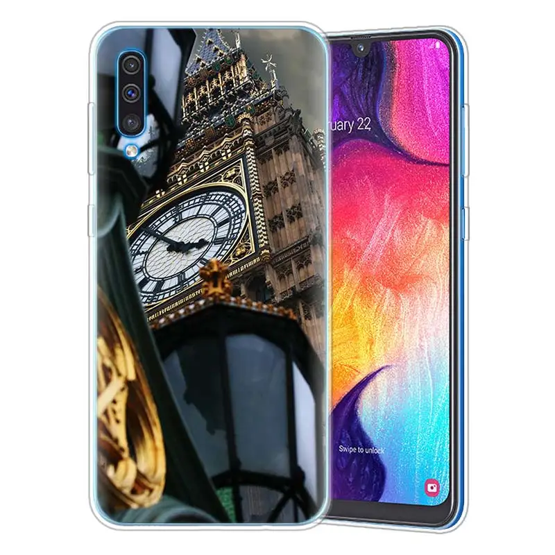 14 Модные лондонского городского Эйфелева чехол для samsung A50 A70 A60 A40 A30 A20 A20e A10 M30 M20 M10 A7 A9 силиконовый чехол для телефона из ТПУ с принтом " - Цвет: 14