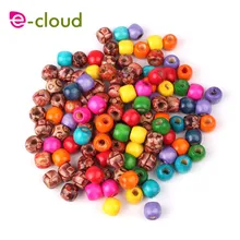 100 шт смешанные цвета деревянные волосы оплетенные бусины 6 мм отверстие дредлок кольцо с круглым камнем трубы для плетения Эластичные аксессуары для волос