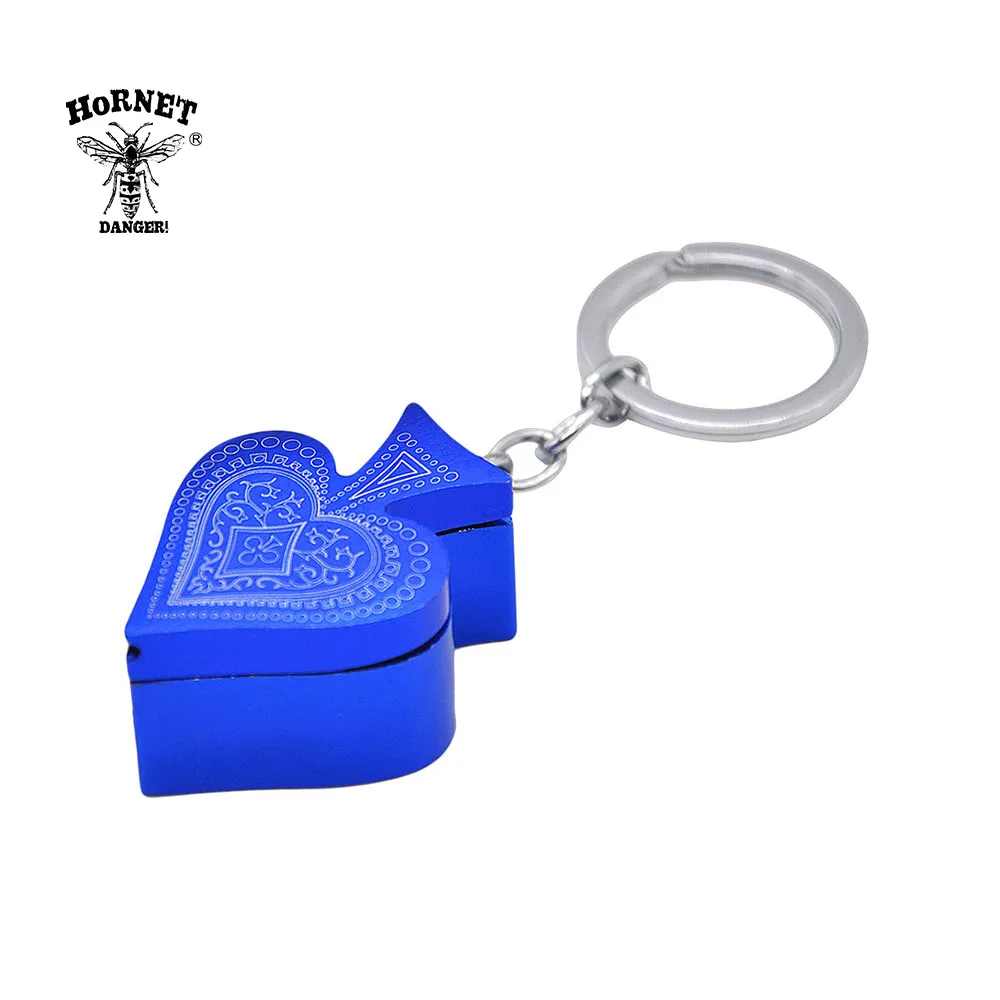 

HORNET Premium Peach Heart Metal Smoking Pipe 12MM With Metal Screen Filters Magnetic Metal Tobacco Pipe Key Chain Pocket Size