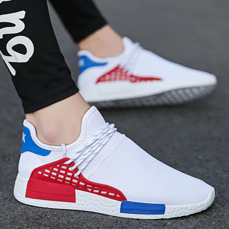 

Hot Sale New Men's Women's Fashion Breathable Sneaker Casual Flat Light Lace Up Mesh Platform Shoes