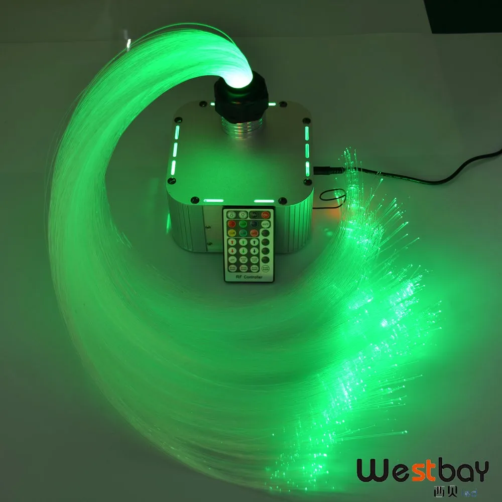 32W RGB 4 level-speed Twinkle LED Fiber Optic Light kit 600pcs 4m 1.5mm +28key RF remote