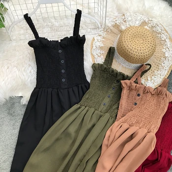 

Women Broad-legged Jumpsuits for Women Summer 2019 Sleeveless Sexy Solid Color Overalls F041