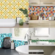 19 шт. мозаичный стикер для настенной плитки ванной комнаты водостойкая самоклеящаяся настенная бумага для кухни настенная бумага мозаичная плитка наклейка s Наклейка на стену