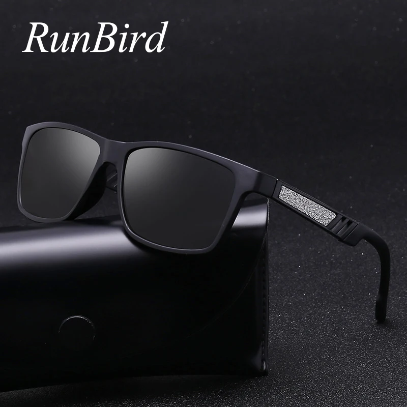 Мужские поляризационные солнцезащитные очки RunBird с металлическими ножками