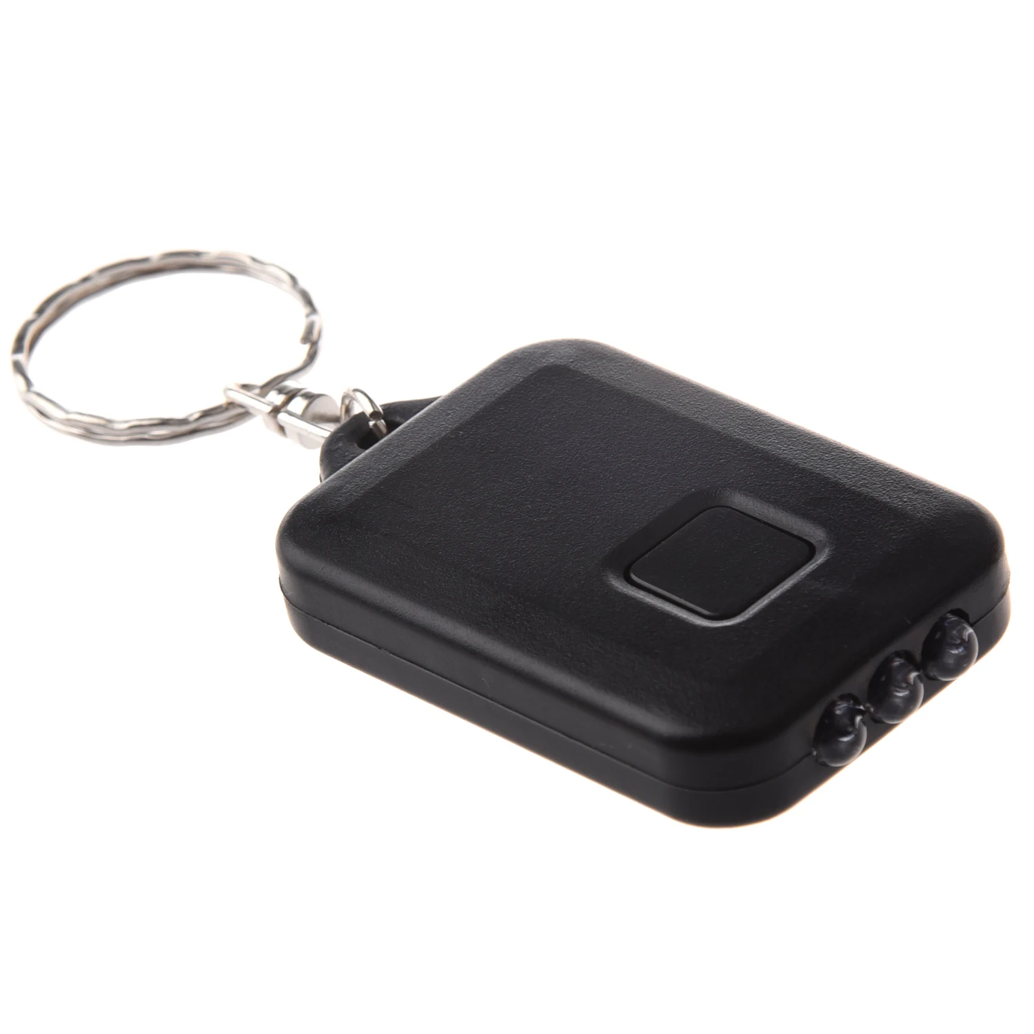 

Hot Sale New Small Black Solar-powered LED Flashlight w/ Keychain handy neat bright