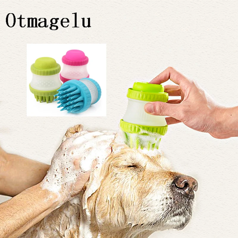 

Cleaning Bath Massage Dog Cat Brush Dog Bath Brush Comb Shampoo Grooming Multifunction Silicone Pet Brush Bath Tools for Dog