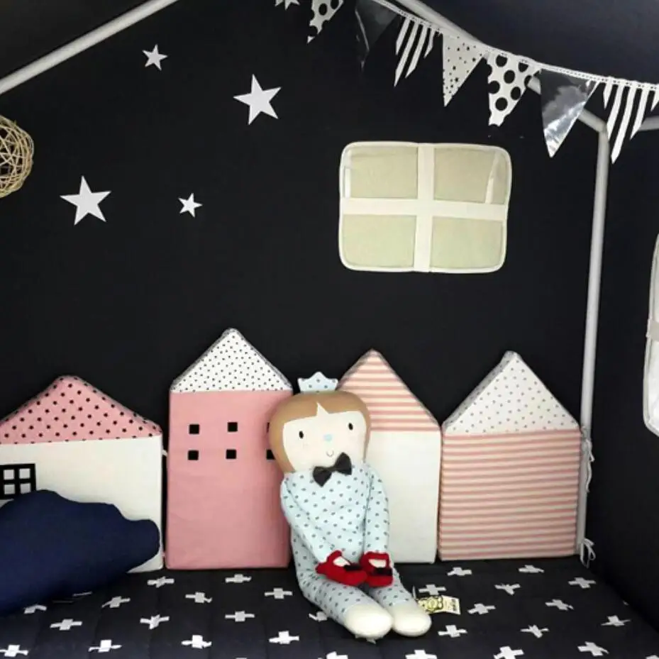 4pcs Baby Bed Bumper Little House Pattern Crib Protection Infant Cot Newborn Bedding Baby Bed Bedding 4pcs Baby Bed Bumper Little House Pattern Crib Protection Infant Cot Newborn Bedding Baby Bed Bedding