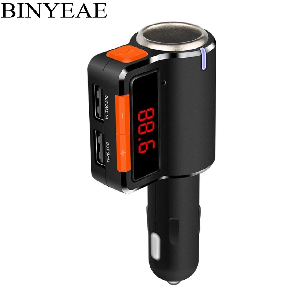 

Bluetooth V3.0 handsree Car Kit Wireless FM Transmitter Radio Adapter with LED Display Dual USB Car Charger 5V/2.1A 1A