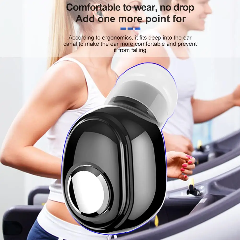 

Mini In-Ear Bluetooth 5.0 Earphone HiFi Sports Wireless Headset With Mic Earbud Handsfree Stereo Earphones For Smartphones