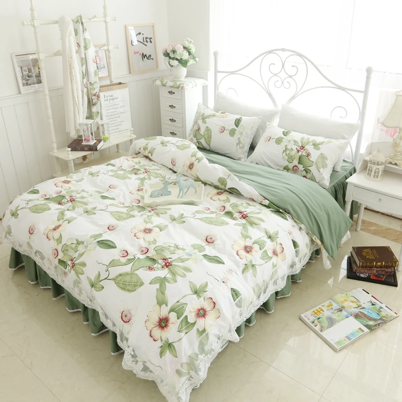 Buy Korean pastoral bedding sets Floral print with