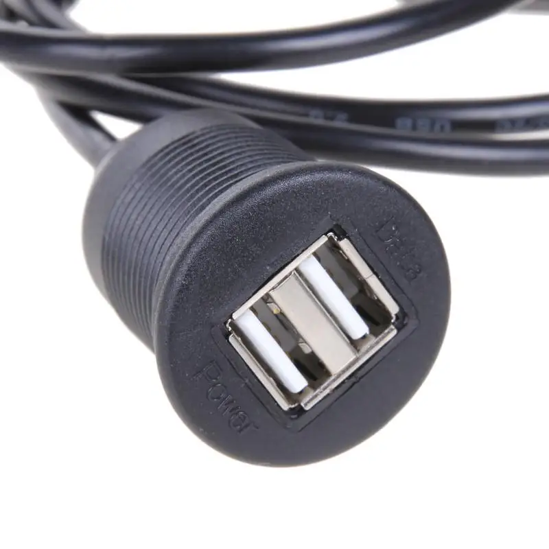 USB кабель с креплением на USB2.0 двойной USB кабель-удлинитель для автомобиля
