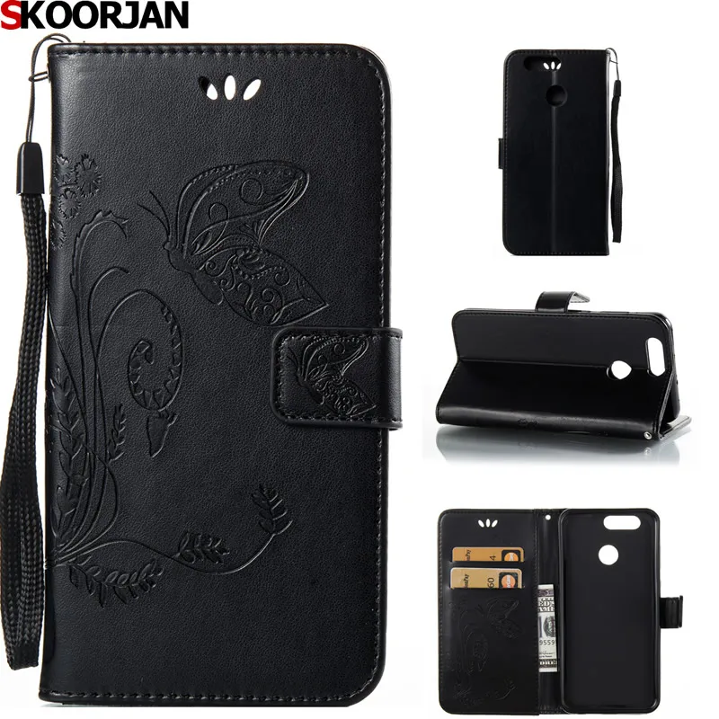Nova 2 плюс Чехол бабочка Бумажник кожаный чехол для Huawei Coque принципиально Капа