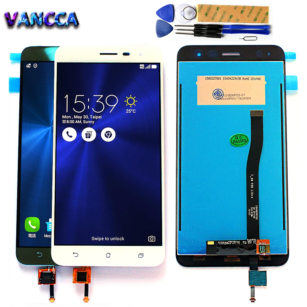 

100%Tested LCD Display For Asus ZenFone 3 ZE552KL 5.5" Digitizer Touch Screen Sensor Assembly For Z012D Z012DC Z012DA Free Tools