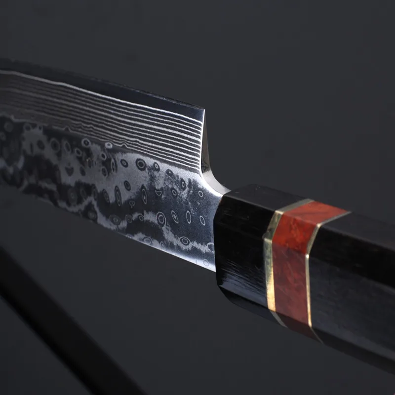 12 ''VG10 Core Дамаск Лезвие профессиональные японские Sakimaru Takohiki шеф повар Ножи