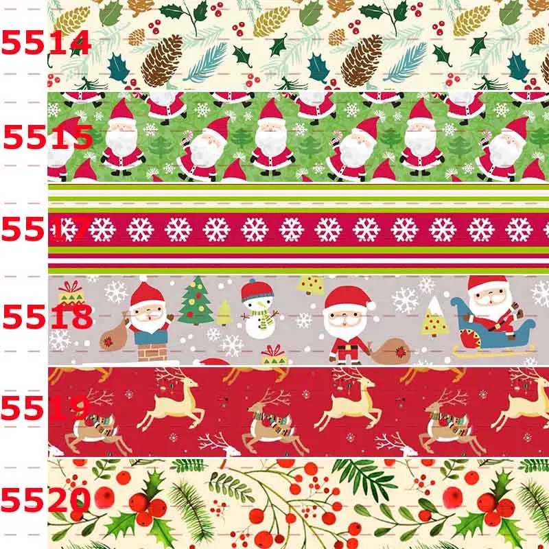 

10yards -different sizes - Christmas decorations Santa Claus pattern printed Grosgrain ribbon