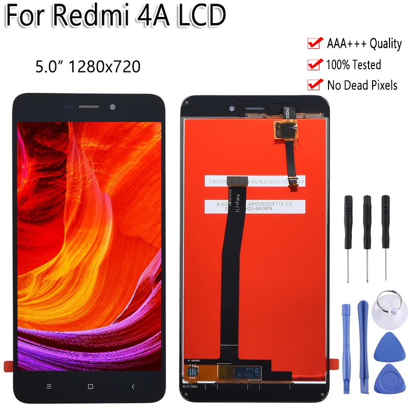 

100% Original 5.0" LCD+Frame For Xiaomi Redmi 4A LCD Display Touch Screen Digiziter Assembly For Redmi 4A Replacement Free Tools