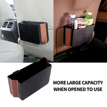 Автомобильная Прочная Складная корзина для мусора, черная/бежевая Автомобильная подвесная корзина для мусора, органайзер для спинки сиденья, коробка для хранения, высококачественные автомобильные аксессуары