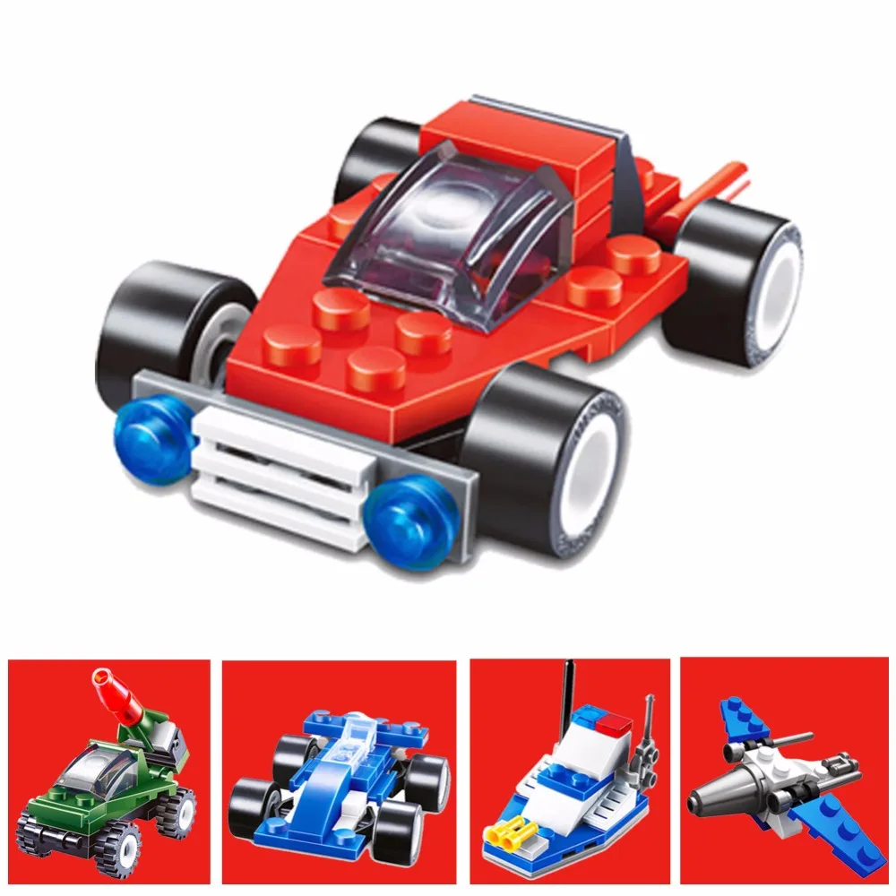 

20 Kinds City Series Mini Transportation Block Car Building Blocks Compatible With legoingly City Duplo Soliders Police toys T32
